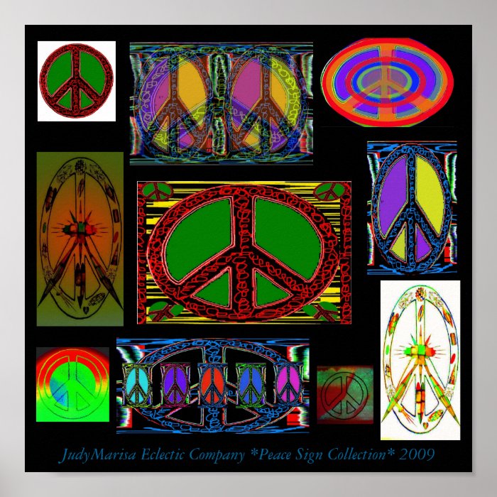 JudyMarisa Eclectic Co.Peace Sign Collection 2009 Poster