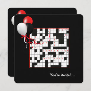 Judy's Crossword Puzzle Invitation