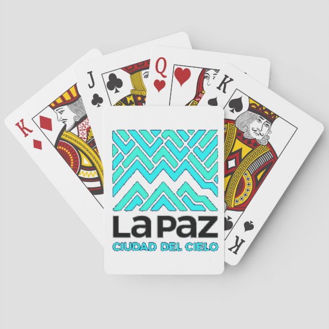 Juego de cartas La Paz ciudad del cielo Poker Cards (Back)