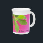 Jug 2 (LeavesOnPink) RFPMDesigns ©️2012 Beverage Pitcher<br><div class="desc">🌸Jug 2 (LeavesOnPink) — -©️ Logo Branded (front) 𝐑𝐅𝐏𝐌 𝐃𝐞𝐬𝐢𝐠𝐧𝐬© ©️2012 & 2023 𝐑𝐨𝐬𝐞𝐚𝐧𝐧𝐞 𝐏𝐞𝐚𝐫𝐬 / 𝐑𝐨𝐬𝐞𝐚𝐧𝐧𝐞 𝐏𝐞𝐚𝐫𝐬 𝐌𝐨𝐡𝐚𝐦𝐞𝐝 / 𝐑𝐨𝐬𝐞𝐚𝐧𝐧𝐞 𝐅𝐢𝐬𝐜𝐡𝐞𝐫 𝐏𝐞𝐚𝐫𝐬 𝐌𝐨𝐡𝐚𝐦𝐞𝐝 All Rights Reserved. 🌸Jug / Pitcher: (Juice / Drink / Water Jug) •Capacity: 19oz. •Made of 100% bright white porcelain. •Dishwasher safe & microwave safe. •Imported. Printed...</div>