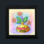 Jug O Flowers Gift Box<br><div class="desc">Jug O Flowers gift box, flower apparel, t-shirts, gifts by ArtMuvz Illustration. Matching watercolor flower gifts. You can personalize with your name or text. . You can add your name or add text instead. Customize this flower gift box to make it uniquely yours or give as a personalized gift</div>