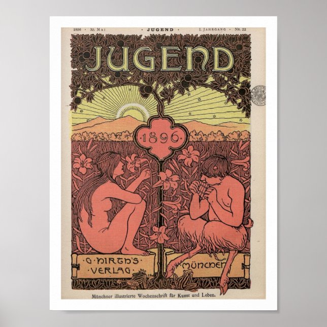 Jugend, Youth, German Magazine, 1800s Poster (Front)
