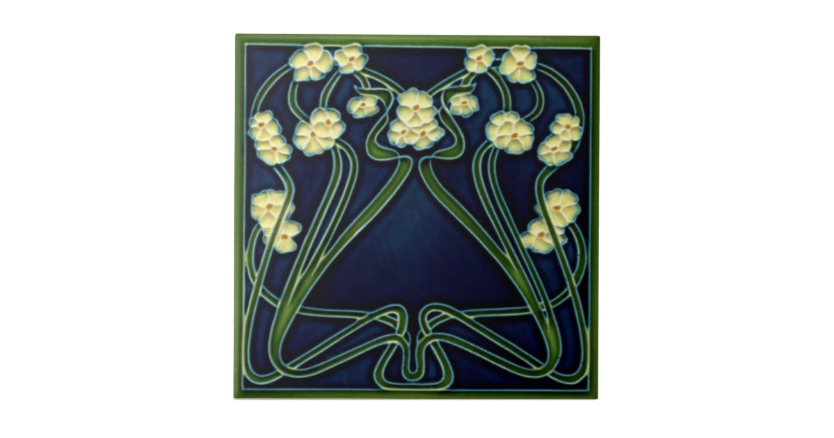 Art Nouveau Reproduction Decorative Ceramic tile 074