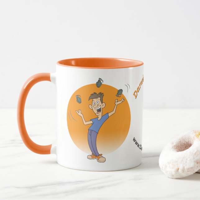 Juggle Donuts Not Grenades! Mug (With Donut)