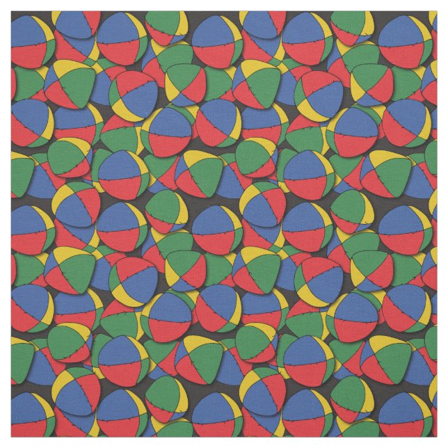 Juggler Colorful Juggling Balls Patterned Fabric (Swatch)