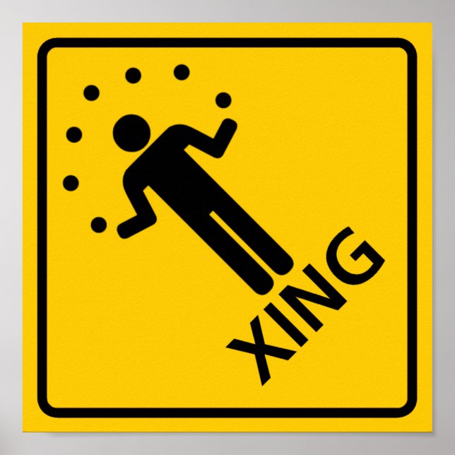 Juggler Crossing Highway Sign (Front)