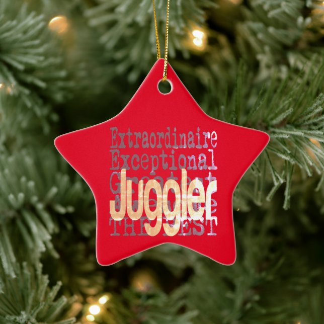 Juggler Extraordinaire Ceramic Ornament (Tree)