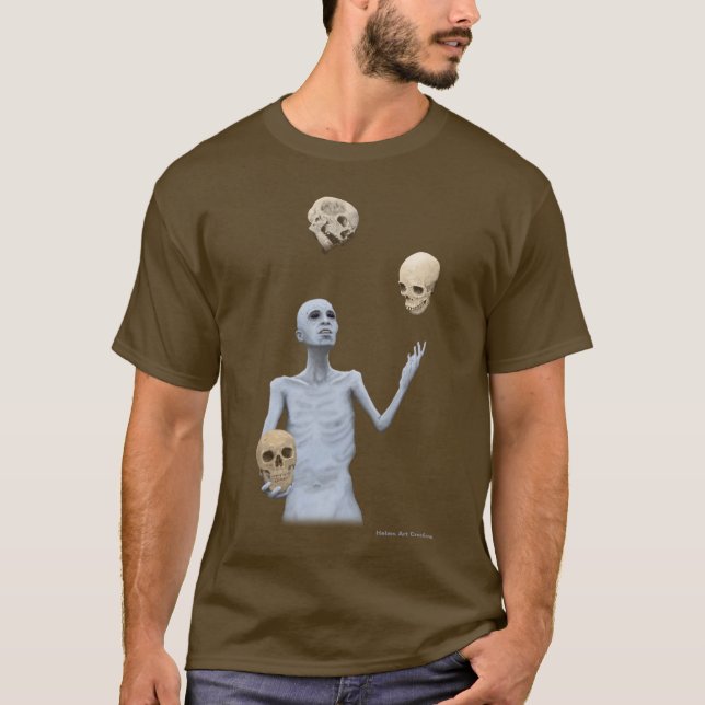 Juggler Juggling Skulls Fantasy Shirt (Front)