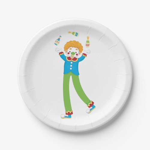 Juggling Clown Paper Plates