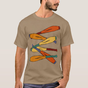 Juggling Clubs Collage Graphic T-Shirt
