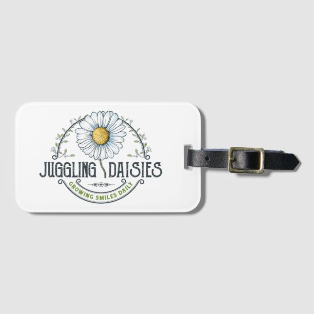 Juggling Daisies Logo Luggage Tag (Front Horizontal)