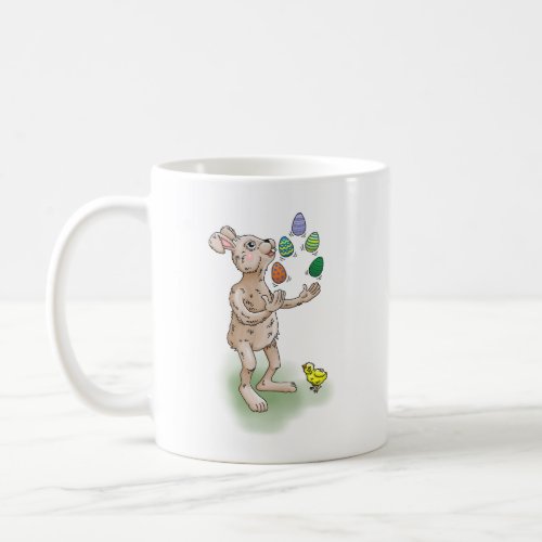 Juggling Easter Bunny Coffee Mug