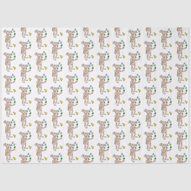 Juggling Easter Bunny Tissue Paper (Front)