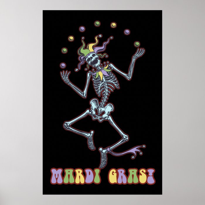 Juggling Jester Skeleton Posters