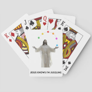 Juggling Jesus Poker Cards