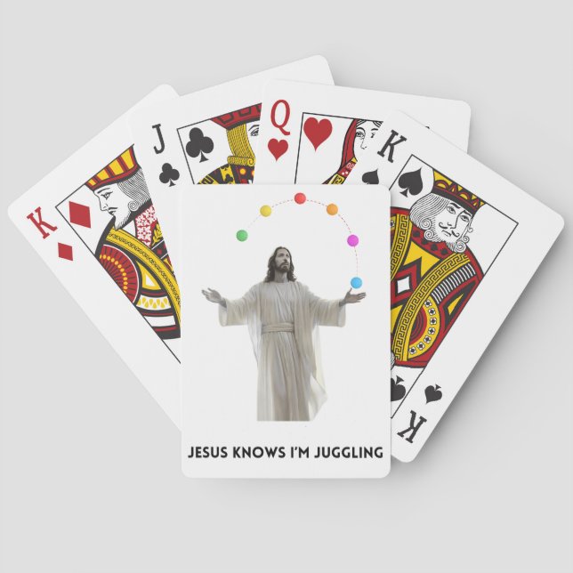 Juggling Jesus Poker Cards (Back)