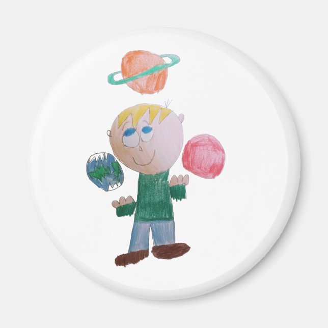 Juggling Planets Magnet (Front)