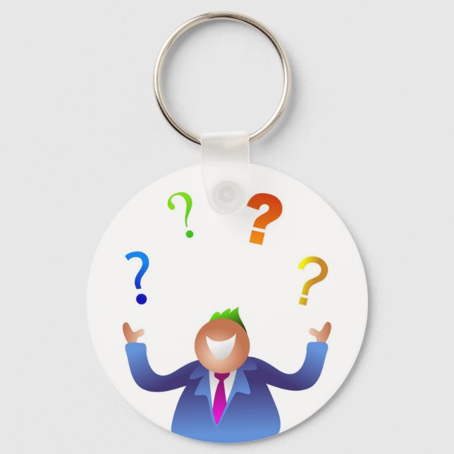 Juggling Questions Keychain (Front)