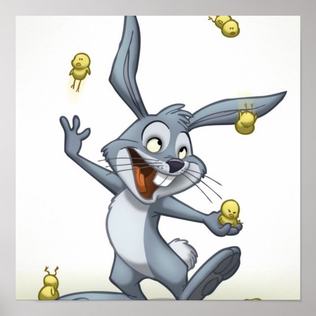 Juggling Rabbit Poster (Front)
