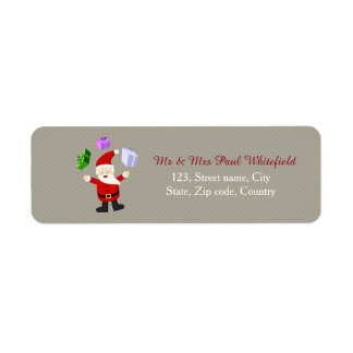 Juggling Santa Claus Label