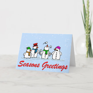 Juggling Snowmen Holiday Card