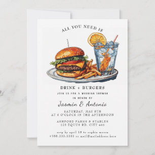 Juice and Burgers Invitation