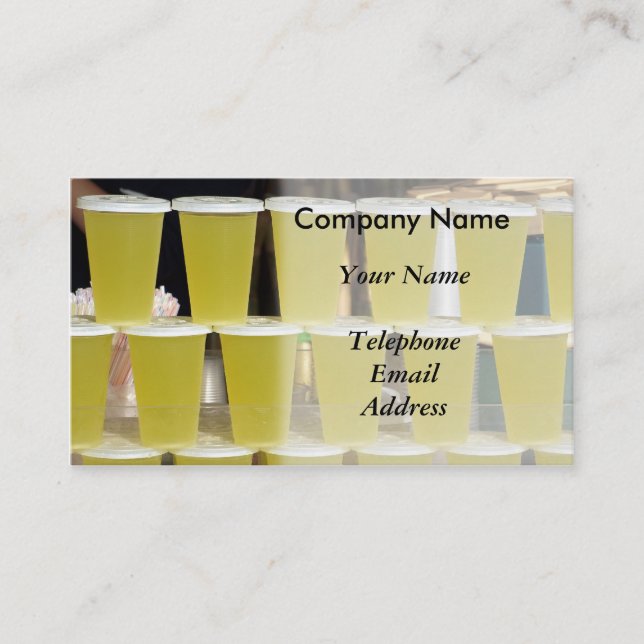Juice and Drink Vendor Business Card (Front)