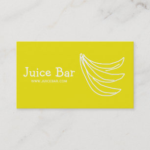 Juice Bar banana health drinks business Business Card