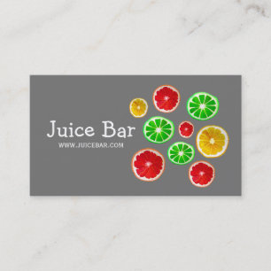 Juice Bar green health drinks business Card