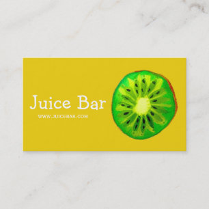 Juice Bar green health drinks business Card