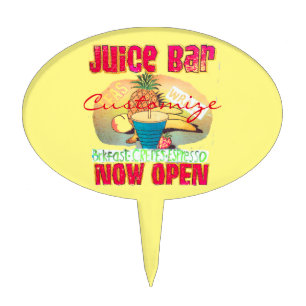 Juice Bar Sign Thunder_Cove Cake Topper