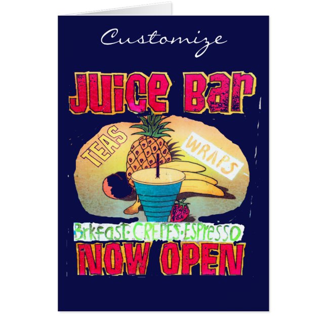 Juice Bar Sign Thunder_Cove Cards (Front)