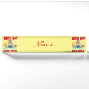 Juice Bar Sign Thunder_Cove Desk Name Plate