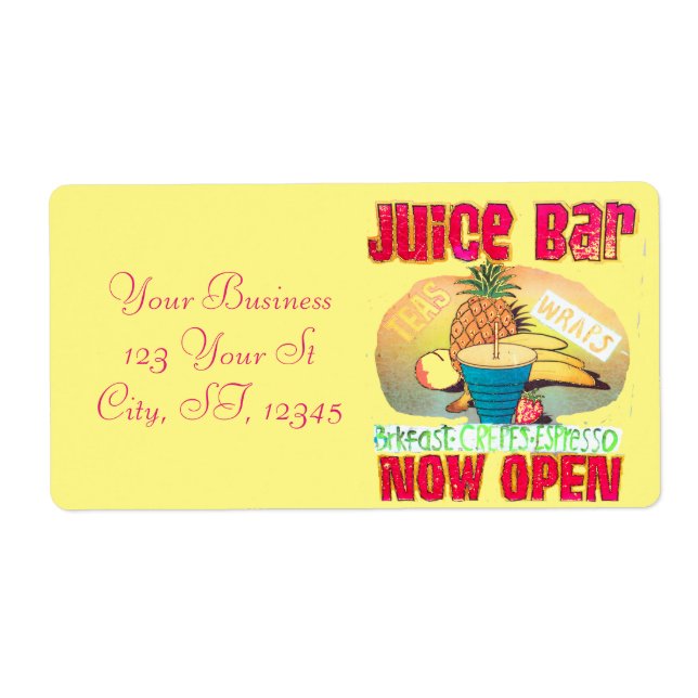 Juice Bar Sign Thunder_Cove Label (Front)