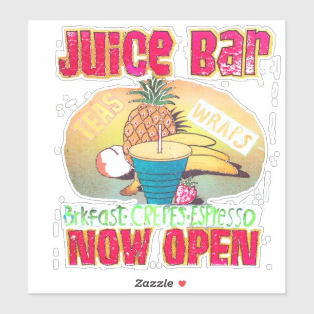 Juice Bar Sign Thunder_Cove Sticker (Sheet)