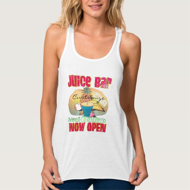 Juice Bar Sign Thunder_Cove  Tank Top (Front)