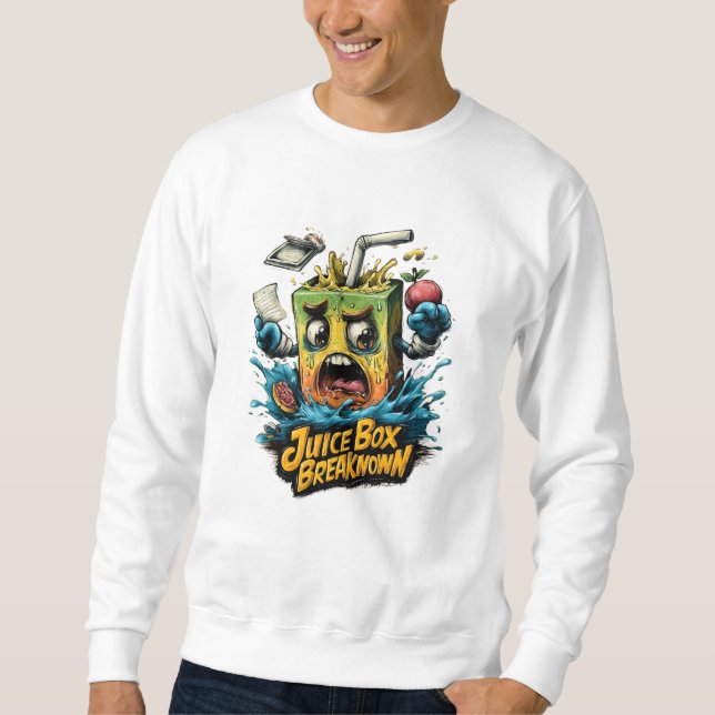 Juice Box Breakdown – Funny Cartoon Juice Box Stre Sweatshirt (Front)