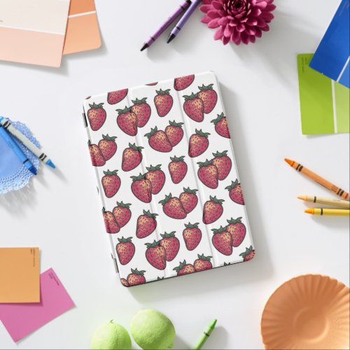 Juice Fruit Summer Red Strawberry Pattern iPad Air Cover