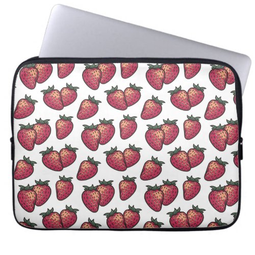 Juice Fruit Summer Red Strawberry Pattern Laptop Sleeve