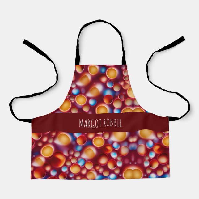 Juice Grapefruit Colorful Pattern Apron (Front)