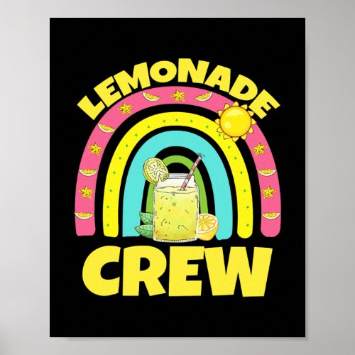 Juice Lemonade Crew Rainbow for Boys Girls Kids Poster