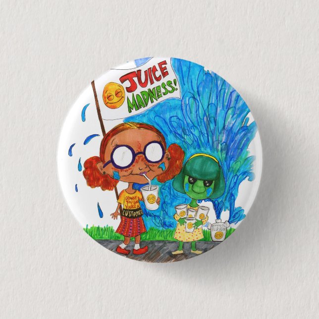 Juice Madness Pinback Button (Front)