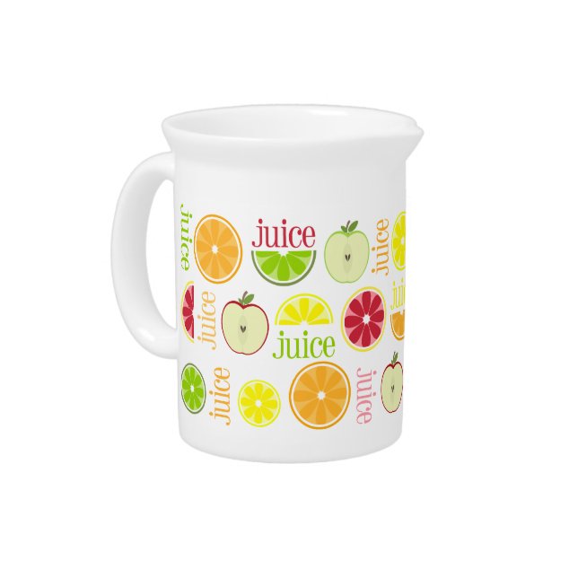 Juice Pitcher - Apple Orange Lemon Lime Grapefruit (Left)