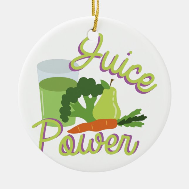 Juice Power Ceramic Ornament (Front)