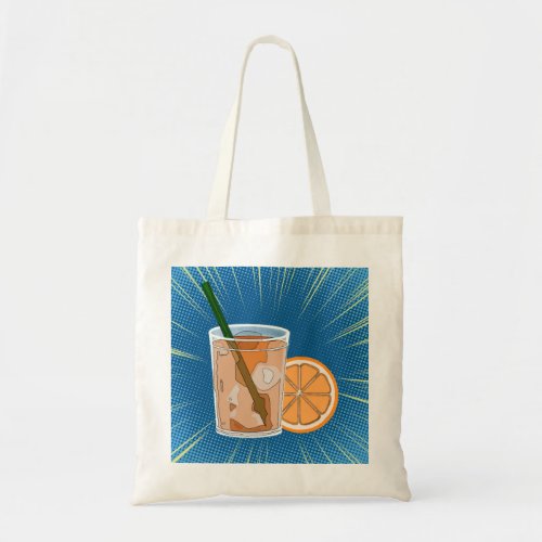 Juice with ice on a hot day Comic style Tote Bag