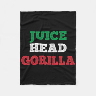 Juicehead Gorilla New Jersey Garden Nj Shore Itali Fleece Blanket