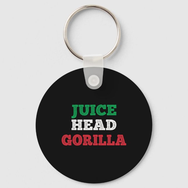 Juicehead Gorilla New Jersey Garden Nj Shore Itali Keychain (Front)