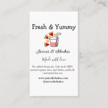Juices & shakes restaurant business website social