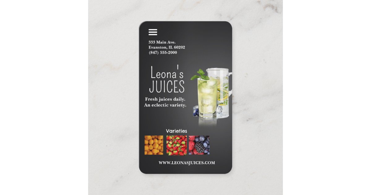 juices ui ux business card | Zazzle