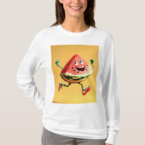 Juicy Adventures Watermelon with Arms and Legs T T_Shirt